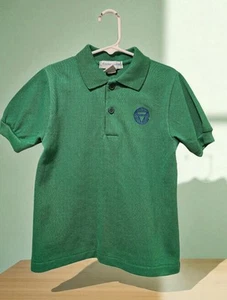  1980s OshKosh B Gosh Polo shirt Green boy short sleeve 7 USA UNION Made - Picture 1 of 5