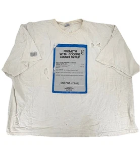 Camisa De Colección Años 2000 Y2K Prometh Codeine Thrashed Trap Hip Hop Rap Talla 5XL - Imagen 1 de 9