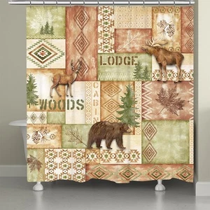 Laural Home Trail Ridge Rust Shower Curtain 71x72 - Picture 1 of 1