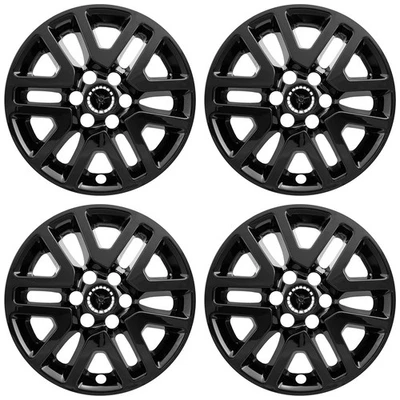 4件黑色16英寸轮毂盖合金轮辋盖适用于日产Frontier 2014-2021 — 第 1/3 张图片