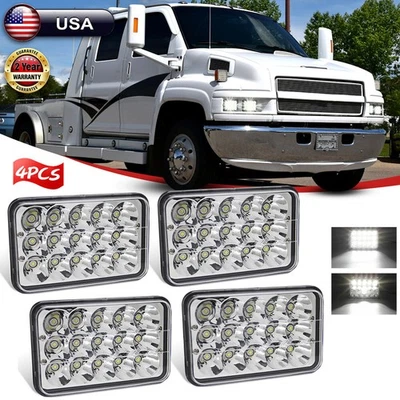 Faros LED 4x6" 4 piezas para Chevrolet GMC C4500 C5500 Kodiak Topkick 2003-2009 Foto 1 de 4