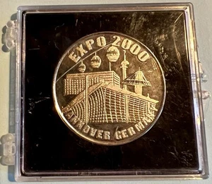 PP-MEDAILLE versilbert in OVP 38mm ,, EXPO 2000 ,, - Bild 1 von 4