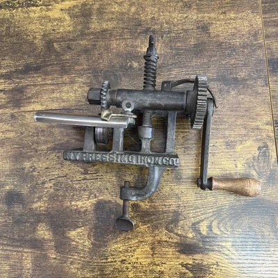 New York Pressing Co Mechanical Clamp-on Pinking Machine Complete  - Image 1 of 4