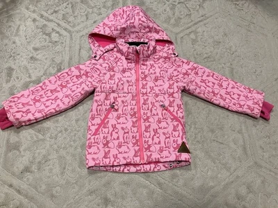 Softshelljacke Fleece Gefüttert Kapuze Pink Rosa Hasen H&M Gr 116 122 - Bild 1 von 4