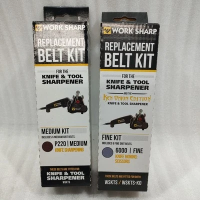 Work Sharp Knife Sharpener Replacement Belts 220 Medium And 6000 Fine New - Image 1 of 4