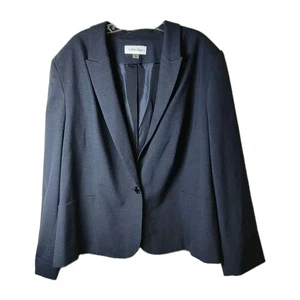 Calvin Klein klassische Anzugjacke Damen - Größe 24 W - dunkelblau mit Fronttaschen - Bild 1 von 9