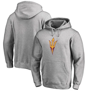 Men's Ash Arizona State Sun Devils Primary Team Logo Pullover Hoodie - Picture 1 of 3