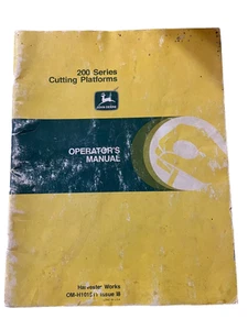 John Deere 200 Series Cutting Platforms OMH101511 Operators Manual Book 7720 - Picture 1 of 9