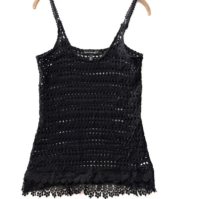 Camiseta sin mangas Derek Heart M mediana de encaje de ganchillo boho sin mangas festival grunge Foto 1 de 4