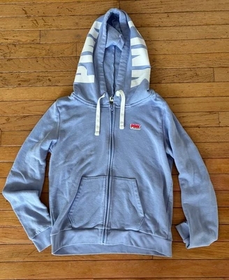 Толстовка с капюшоном женская Victoria Secret розовая большая на молнии фиолетовая/лавандовый принт капюшон - Изображение 1 из 2