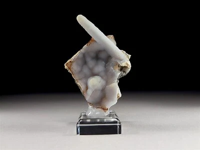 Light Blue Chalcedony Pseudomorph after Anhydrite Crystal Cluster #21 - Image 1 of 4