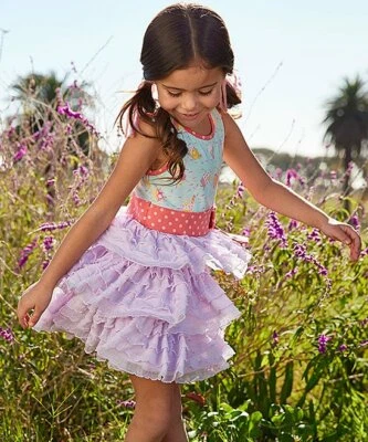 Nuevo con etiquetas Vestido de Primavera Matilda Jane Let’s Eat a Cake Volantes Línea A Talla 2/2T Foto 1 de 3