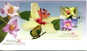 2017 Norfolk Island Flowers (Mini Sheet) FDC - Norfolk Island NSW 2899 PMK - Picture 1 of 2
