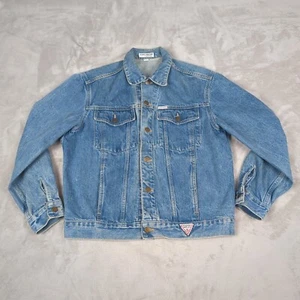 Guess Jacket Mens Medium Georges Marciano Denim Jean Made In USA - Picture 1 of 22