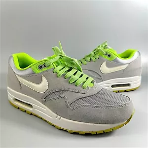 Nike Air Max 1 Premium Talla UK 7 Entrenadores Venom Verde Gris 2013 Gamuza Zapatos AM1 - Imagen 1 de 16