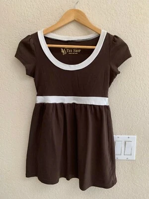 Camisa marrón Tee Shop talla S Foto 1 de 4