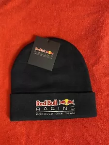 Red Bull Racing F1 Team Max Checo Authentic New London Branded Beanie Navy Blue - Picture 1 of 7