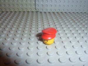 Kepi minifig LEGO TRAIN red hat 3624 / set 4554 7710 149 4556 10001 7745 7740...