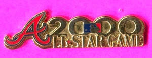 2000 ALL STAR GAME PRESS PIN GOLD RED BLUE PRESS PIN ATLANTA ALL STAR GAME - Picture 1 of 1