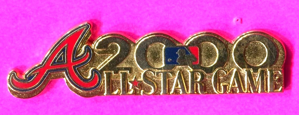 2000 ALL STAR GAME PRESS PIN GOLD RED BLUE PRESS PIN ATLANTA ALL STAR GAME - Image 1 of 1