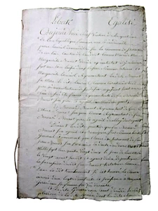1793 Neuf Ventose. Document 8 pages Expertise Girardeau - Imagen 1 de 7
