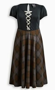 Torrid Official Outlander Halloween Tartan Fit & Flare Kleid Plus Größe 1X, 14/16 - Bild 1 von 6