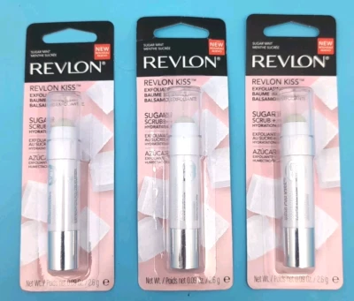 LOT OF 3: Revlon Kiss Exfoliating Balm - Sugar Mint - 111 - NEW & SEALED - Image 1 of 4