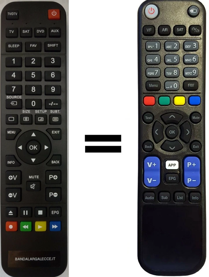 Telecomando di ricambio gia' programmato per decoder tivùsat DIGIQUEST - Immagine 1 di 1