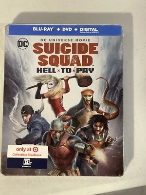 DC SUICIDE SQUAD HELL TO PAY Steelbook BLU RAY+DVD+ Digital TARGET EXCLUSIVE  - Image 1 of 3