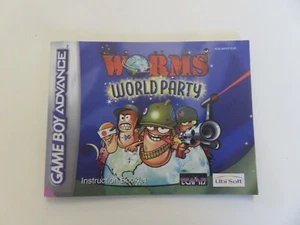 NOTICE MODE D'EMPLOI GAME BOY ADVANCE WORMS WORLD PARTY EUR - Picture 1 of 2