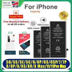 Replacement Battery For Apple iPhone 15 14 13 12 11 PLUS PRO MAX X XS 6,7 8 PLUS - Picture 1 of 19