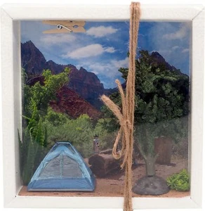 Geldgeschenk Verpackung Camping Zelten Berge Gutschein Urlaub Reise Geburtstag - Bild 1 von 6