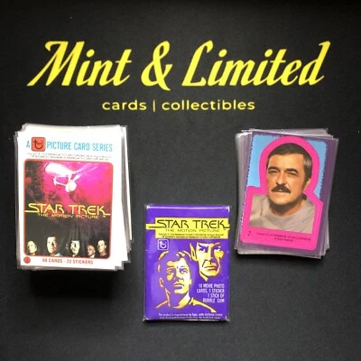 1979 Topps Star Trek The Motion Picture Complete 88 Card + 22 Sticker Set + Pack - Image 1 of 4
