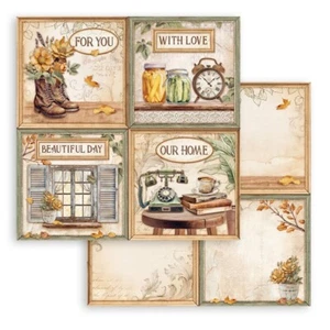 Stamperia ARMONÍA DORADA - 4 X TARJETAS - 12" X 12" - CORTADO PARA AHORRAR GASTOS DE ENVÍO Ventana - Imagen 1 de 3