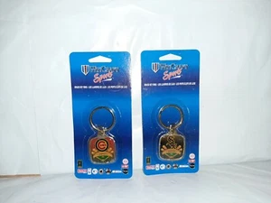 2 Vtg 1994 CHICAGO CUBS & WHITESOX Brass Keychain/Key Ring Wincraft MLB - Picture 1 of 4