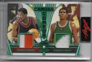 Patrick Ewing Robert Parish 2023 Leaf Art Of Sport Dual G/U Patch #3/3 - Picture 1 of 2