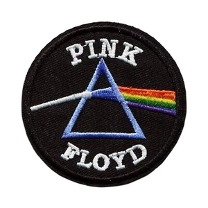 Pink Floyd Dark Side of the Moon Embroidered Iron On Patch -Iconic Rainbow Prism - Picture 1 of 2