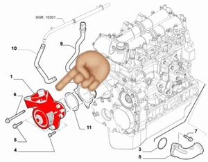 Pompa acqua Fiat Ducato, Citroen Jumper, Peugeot Boxer 3.0 (504102572) - Imagen 1 de 7