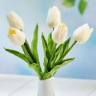 Tulpenstrauß, 5 Tulpen weiß 35cm Kunstblumen Kunststrauß Blumenstrauß Real Touch