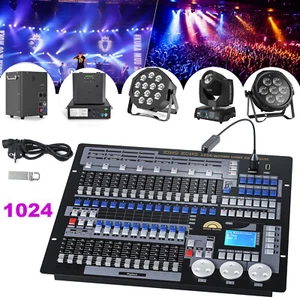 1024 Kanal Profi DMX 512 Controller Disco LED DJ Licht Steuerung Rack Lichtpult - Afbeelding 1 van 17