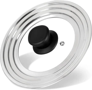Universal Lid for Pots and Pans Skillets, Stainless Steel Pan Cover Fits 6-7-8 I - Picture 1 of 12