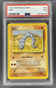 Pokémon TCG Onix Base Set 56/102 Regular Common PSA 7 Graded 1999 - Bild 1 von 2