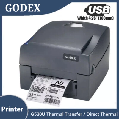 GODEX G530U Thermal Transfer Barcode Label Printer Desktop 203DPI Print USB - Bild 1 von 4