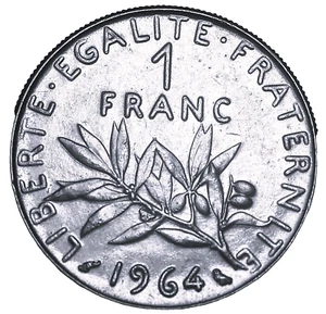 France 1 Franc, 1964 Gem Unc~The Seed Sower~Free Shipping - Picture 1 of 2
