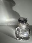Antique Ink Bottle Glass Crystal with Stopper Crystal Ink Bottle Lavender Tint
