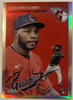 Xzavion Curry #'d /75 RC - 2023 Topps Chrome Platinum Rose Gold Refractor SP - Image 1 of 2