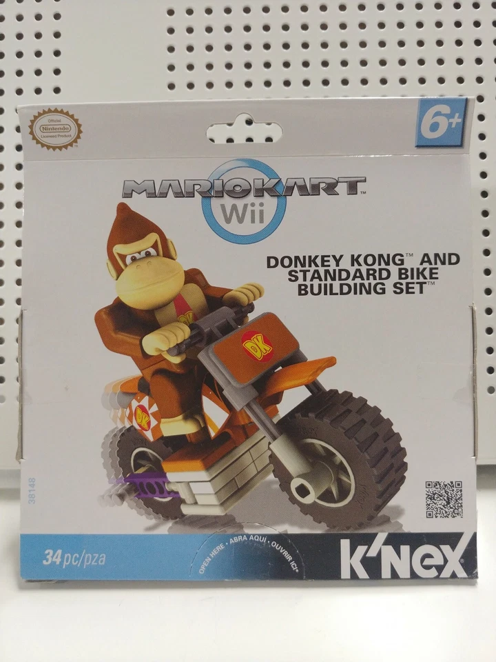 K'NEX MARIOKART Wii DONKEY KONG AND STANDARD BIKE BUILDING SET 34PCS KN38148 - Image 1 of 2