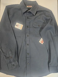 Camisa WRANGLER Epic Suave Abotonada Para Hombres Ropa de Trabajo Mediana Azul Flex Comodidad NUEVA - Imagen 1 de 8