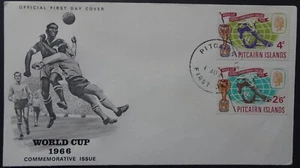 Pitcairn Islands 1966 Football world cup illustrated First day cover - Picture 1 of 1