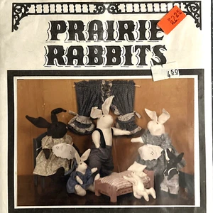 MUSTER Land Erbstücke von Dina PRAIRIE RABBITS 12" Elmer & Myrte & Babys - Bild 1 von 3